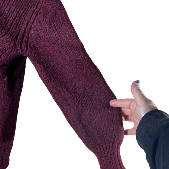 IRO women’s medium vasen heavy knit wool alpaca distressed turtleneck sweater - Picture 5 of 9